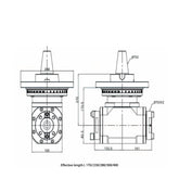 90-BT50×2 Double outlet heavy type 90° Angle Head - Big-tools Industrial Supply Tools for Metal Cutting